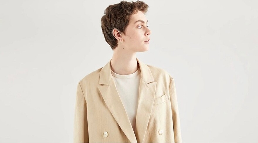 s Beden Levis Keten Oversize Blazer