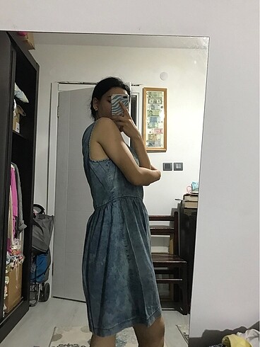 l Beden lacivert Renk Ltb jeans kot elbise L