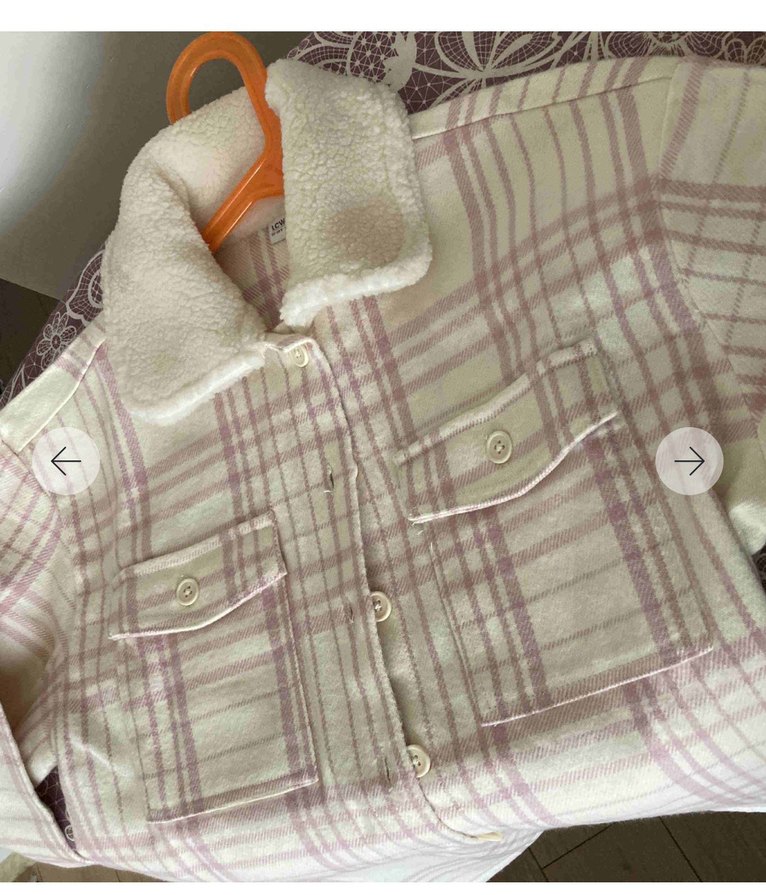 Kız Çocuk Bej Düğmeli Uzun Kollu ceket gomlek - Görsel 2