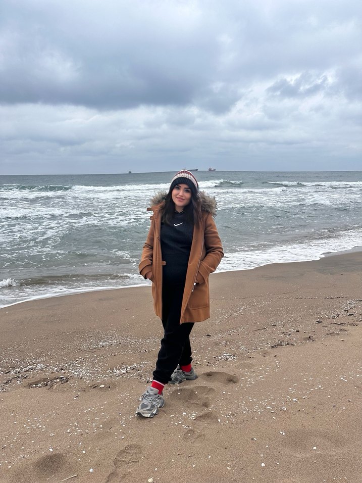 Kahverengi Kadın Kapüşonlu Puff Mont - Görsel 2