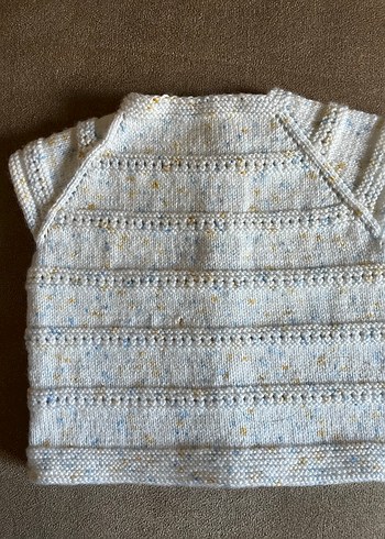 Kısa Kollu Örgü Bebek Yeleği - Görsel 3