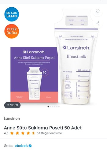 Lansinoh Anne Sütü Saklama Poşeti 50'li - Görsel 3