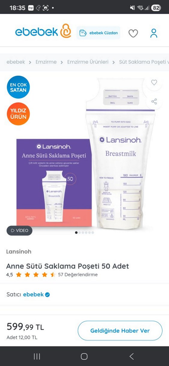 Lansinoh Anne Sütü Saklama Poşeti 50'li - Görsel 3