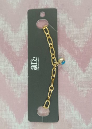 Diger Zincir Detaylı Altın Renk Bileklik