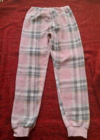 Pembe Ekose Kız Çocuk pijama alt - Görsel 2