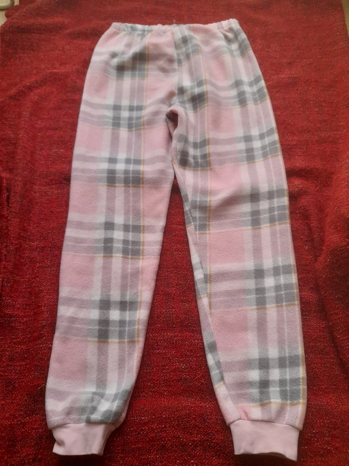 Pembe Ekose Kız Çocuk pijama alt - Görsel 2