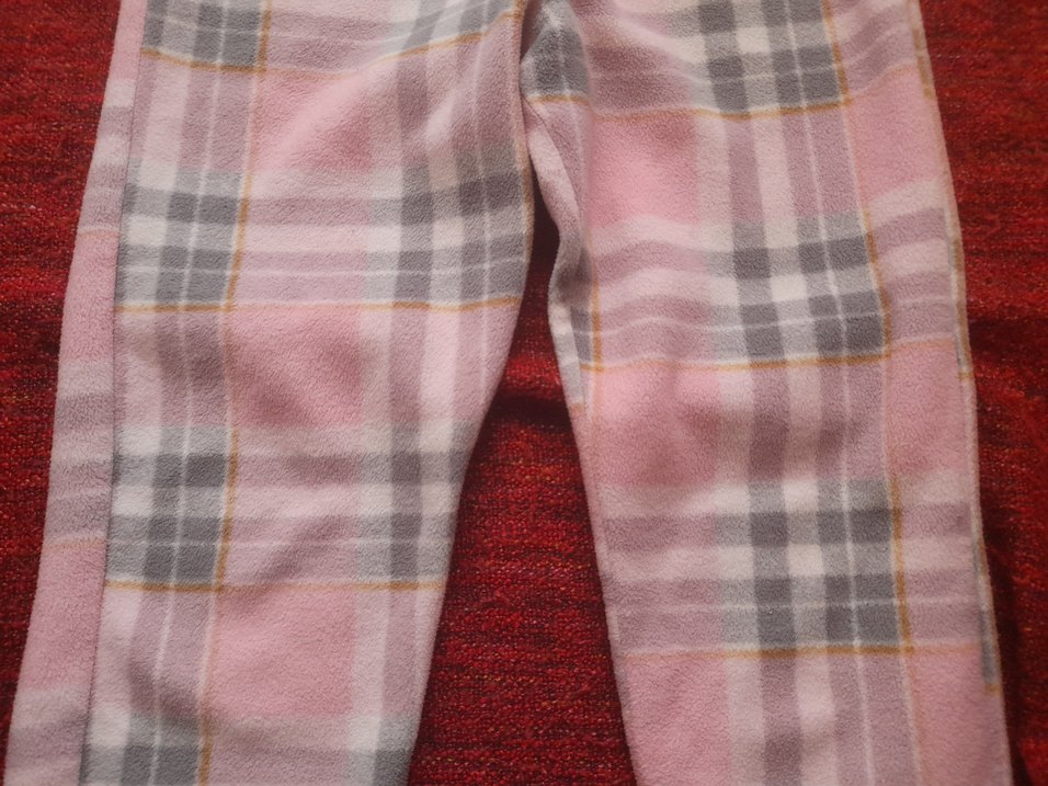 Pembe Ekose Kız Çocuk pijama alt - Görsel 3