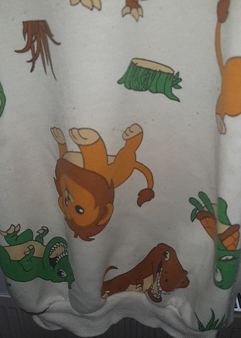 Erkek Çocuk Desenli Kahverengi Sweatshirt - Görsel 2