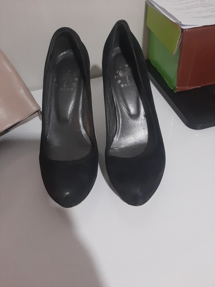 Siyah Rugan Stiletto Topuklu Kadın Ayakkabı - Görsel 2