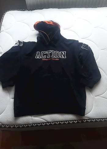 Erkek Çocuk Siyah Kapüşonlu Sweatshirt - Görsel 3