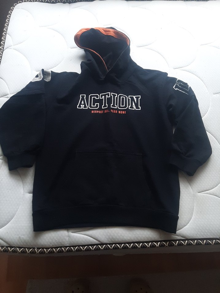 Erkek Çocuk Siyah Kapüşonlu Sweatshirt - Görsel 2