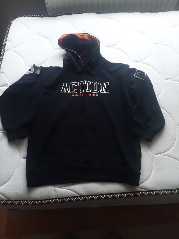 Erkek Çocuk Siyah Kapüşonlu Sweatshirt - Görsel 3