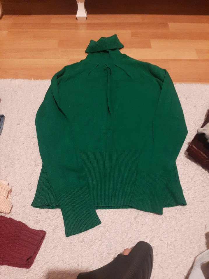 Yeşil Kadın Balıkçı Yaka Triko - Görsel 2