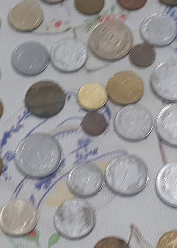 Çeşitli Gri Tonlarda Metal Paralar pazarlık payı vardir - Görsel 4