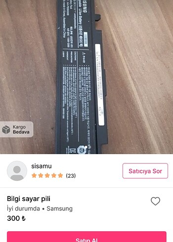 Samsung Bilgisayar Pili Siyah - Görsel 2