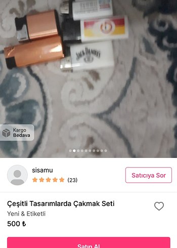 Çeşitli Tasarımlarda Çakmak Seti - Görsel 3