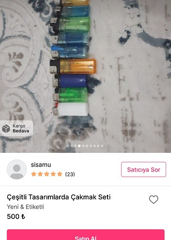 Çeşitli Tasarımlarda Çakmak Seti - Görsel 2