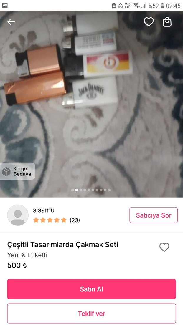 Çeşitli Tasarımlarda Çakmak Seti - Görsel 3