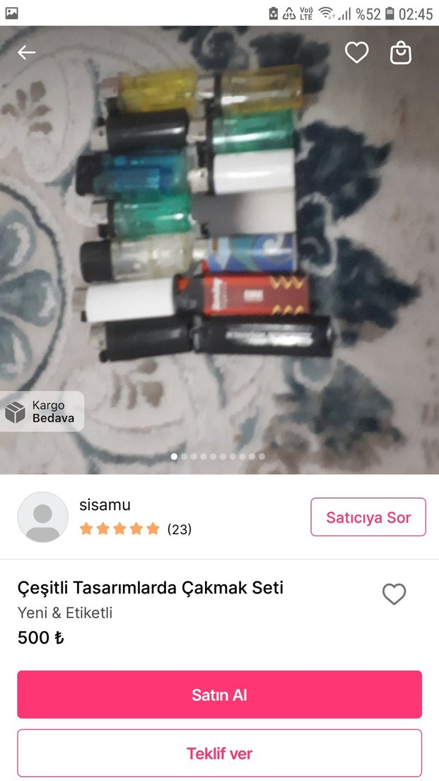 Çeşitli Tasarımlarda Çakmak Seti - Görsel 4
