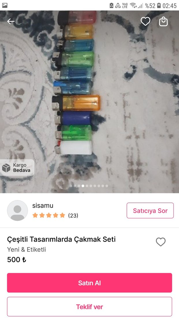 Çeşitli Tasarımlarda Çakmak Seti - Görsel 2