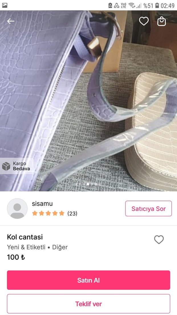 Bej Deri Fermuarlı Kadın Kol Çantası - Görsel 3