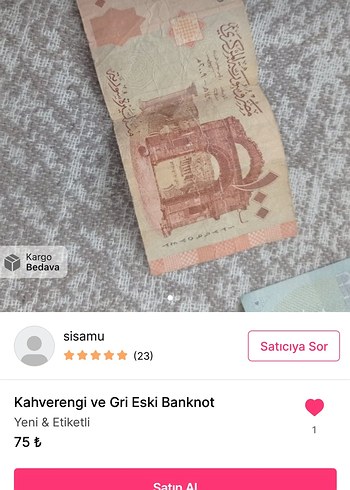 Kahverengi ve Gri Eski Banknot - Görsel 2