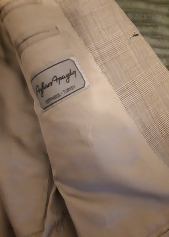 Bej Düğmeli Erkek Takım Elbise - Görsel 2