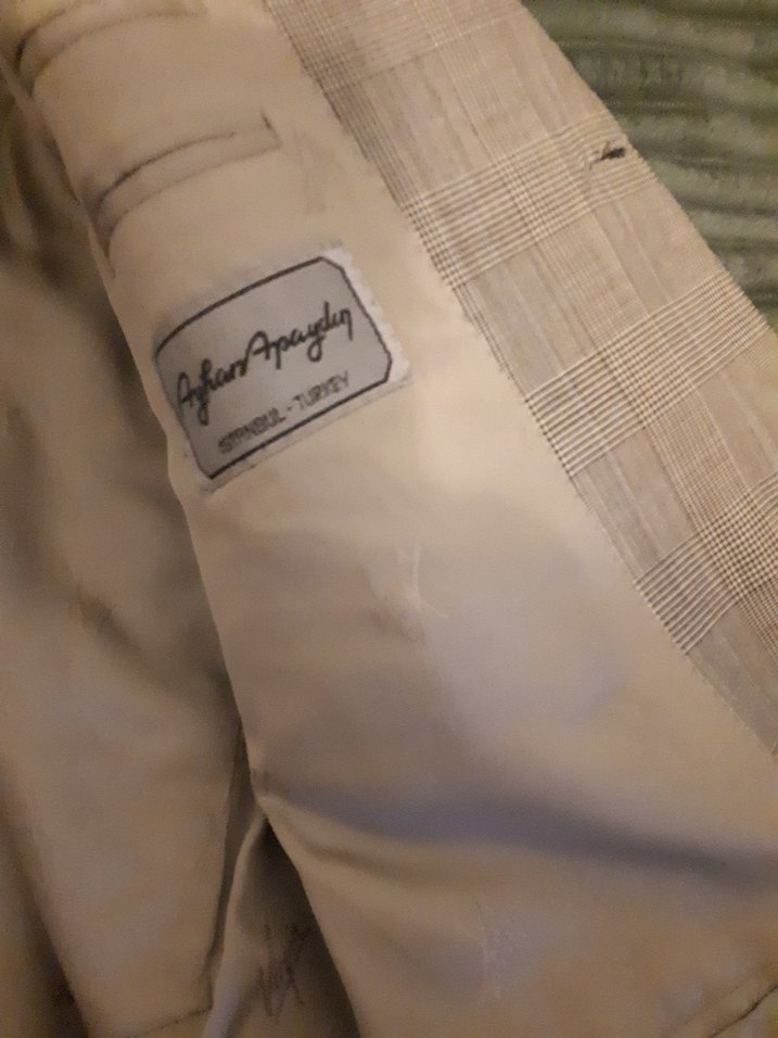 Bej Düğmeli Erkek Takım Elbise - Görsel 2