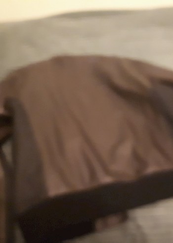 Kahverengi Deri Biker Ceket - Görsel 3