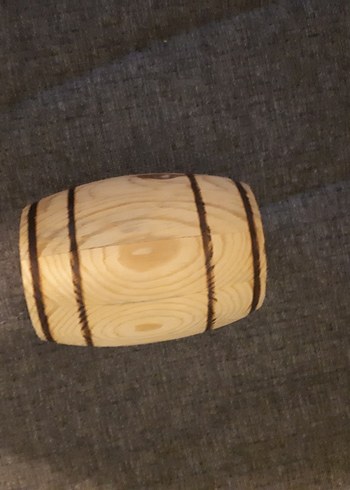 Bej Minimalist Erkek Rozeti fıçı kumbara - Görsel 2