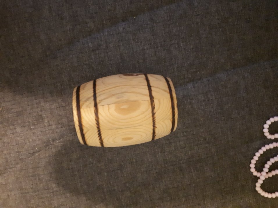 Bej Minimalist Erkek Rozeti fıçı kumbara - Görsel 2