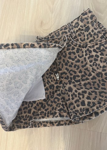6 Yaş Beden Leopar şort etek