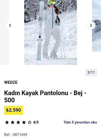 Kadın kayak pantolonu 
