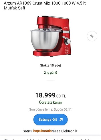 Arzum hamur yogurma makinası 