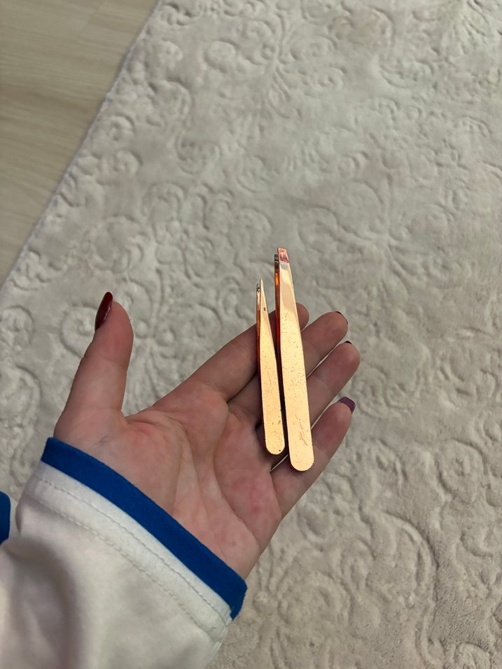 İnce uclu cimbiz  seti rose gold - Görsel 2