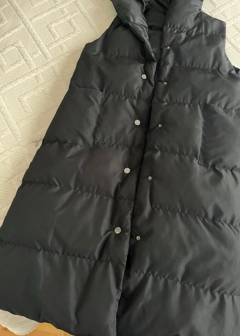 Siyah Uzun Kadın Yelek - Görsel 7