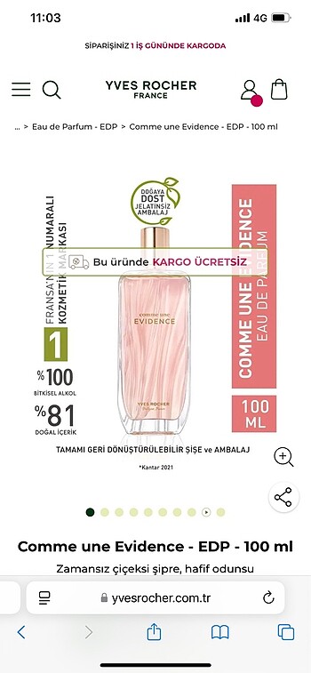 Evidence 100ml parfüm