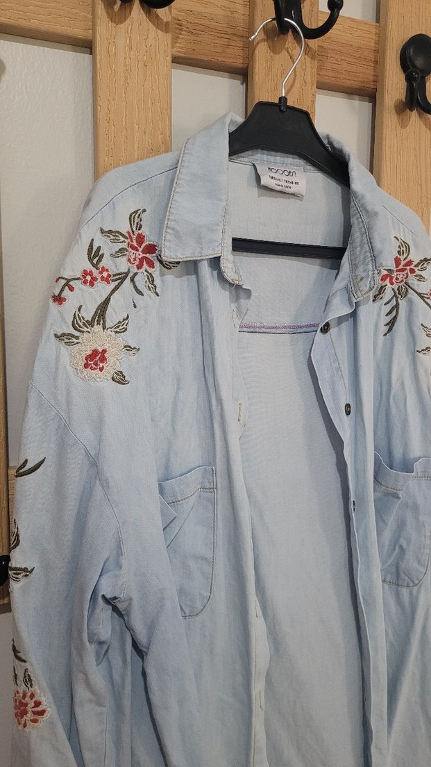 Hooopstore DENİM NAKIŞLI GÖMLEK MANUKA FAHHAR MİNİK TERZİ - Görsel 3