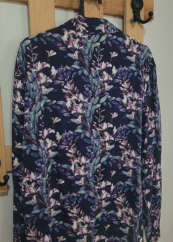 Bella maison GÖMLEK L BEDEN Mor Çiçek Desenli manuka touche - Görsel 4