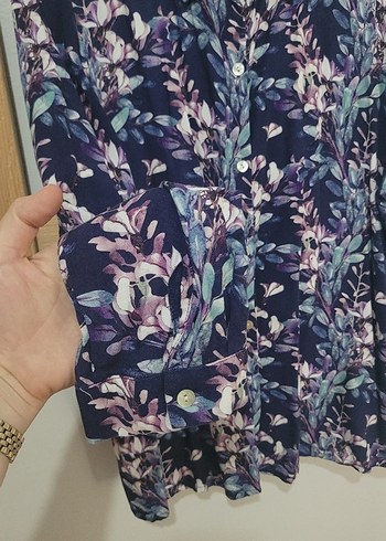 Bella maison GÖMLEK L BEDEN Mor Çiçek Desenli manuka touche - Görsel 2