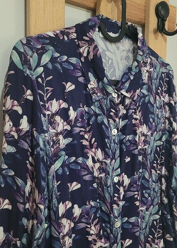 Bella maison GÖMLEK L BEDEN Mor Çiçek Desenli manuka touche - Görsel 3