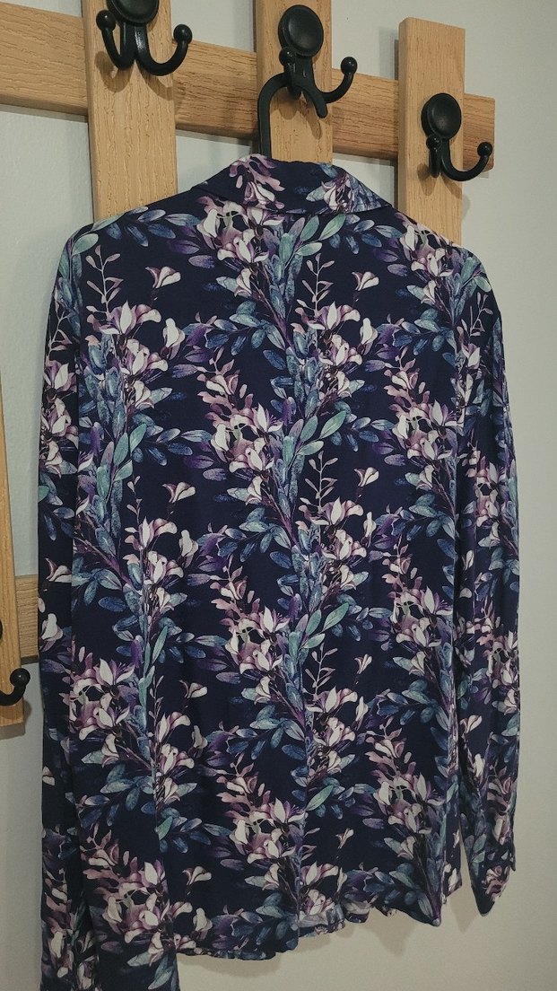 Bella maison GÖMLEK L BEDEN Mor Çiçek Desenli manuka touche - Görsel 4