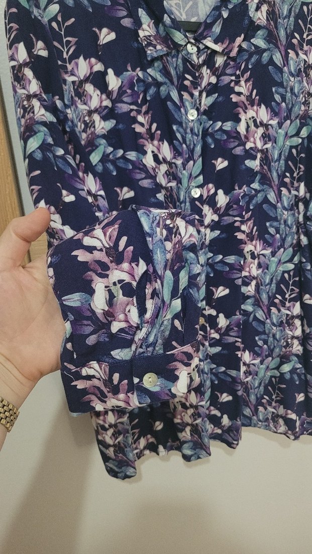 Bella maison GÖMLEK L BEDEN Mor Çiçek Desenli manuka touche - Görsel 2