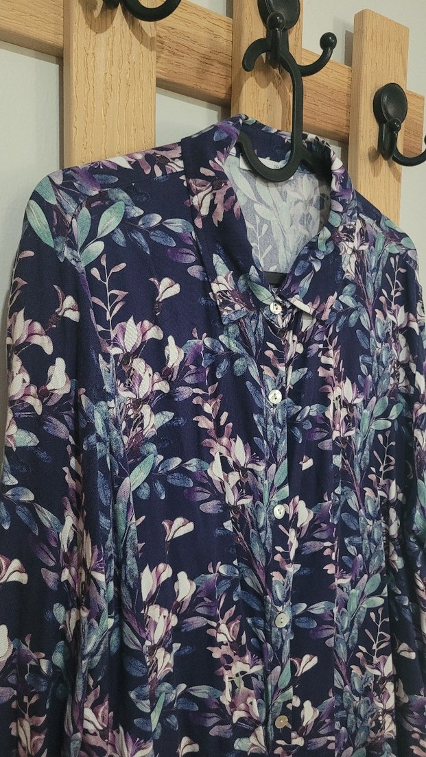 Bella maison GÖMLEK L BEDEN Mor Çiçek Desenli manuka touche - Görsel 3