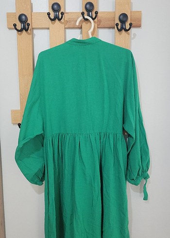 HOOOPSTORE Yeşil Uzun Keten Elbise L BEDEN MANUKA FAHHAR - Görsel 8