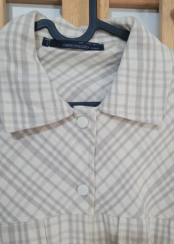 Zeruj avm Bej Uzun Kollu ceket gömlek - Görsel 3