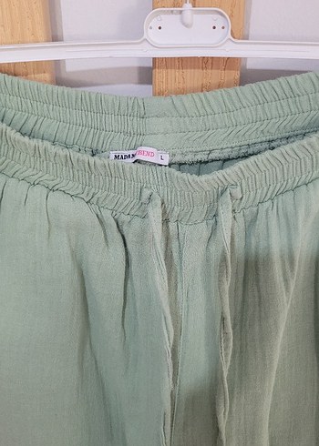 Yeşil Bol Kesim MÜSLİN Pantolon manuka fahhar minik terzi suud - Görsel 5