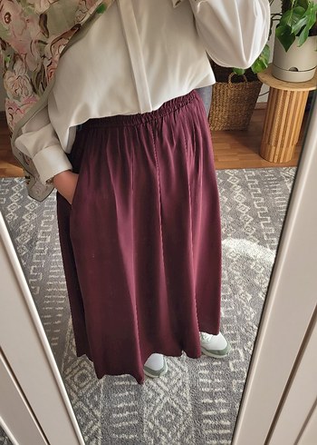 Bordo Uzun TENSEL KUMAŞ ETEK - Görsel 4