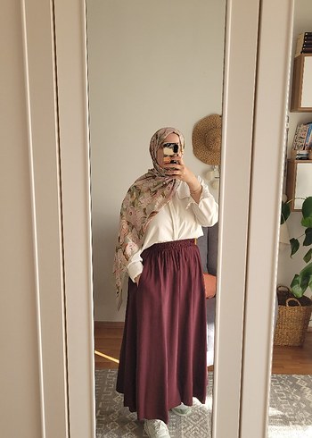 Bordo Uzun TENSEL KUMAŞ ETEK - Görsel 5