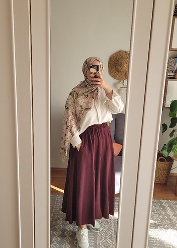 Bordo Uzun TENSEL KUMAŞ ETEK - Görsel 3